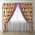 Elegant Velvet Curtain: Enhance Your Décor 3D model small image 1