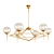 Regal Gold Leaf Chandelier 3D model small image 1