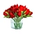 Title: Elegant Red Rose Bouquet 3D model small image 1