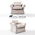 Luxurious Belgian Sofa Armchair 3D model small image 1