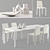 Bonaldo Kime Dining Table & Rest Up Chair Set 3D model small image 1