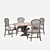 Boheme Round Dining Set 3D model small image 1