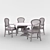 Boheme Round Dining Set 3D model small image 2