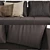 Sleek B&B Italia Sake Sofa 3D model small image 2