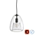 Hand-Blown Glass Pendant: Modern and Adjustable 3D model small image 1