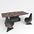 Futuristic Intrepid Table & Chair 3D model small image 1