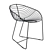 LYSTOK Metal Chair 3D model small image 1