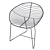 LYSTOK Metal Chair 3D model small image 2