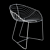 LYSTOK Metal Chair 3D model small image 3