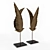 Elegant Bronze Wing Sculpture 3D model small image 2