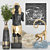 Egyptian Inspired Decor Set: Stone Statues, Gold Vase, Figurines & Panels 3D model small image 1
