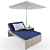 Seascape Chaise Lounge Umbrella 3D model small image 1