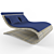 Seascape Double Wicker Deckchair 3D model small image 1