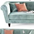 George Smith Portland Cushion Seat Sofa 3D model small image 2