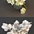 Title: Elegant White Tulip Bouquet in Glass Vase 3D model small image 3