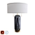 Modern Black Glass Table Lamp 3D model small image 1