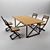 Loft Style Table and Chairs Set 3D model small image 1