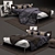 Sleek and Modern Flexform Lifesteel Bed 3D model small image 2