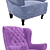 Contemporary Armchair 'Kaya-1' - Sleek Design 3D model small image 2