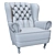 Contemporary Armchair 'Kaya-1' - Sleek Design 3D model small image 3