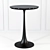 Elegant Nero Black Marble Table 3D model small image 1