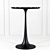 Elegant Nero Black Marble Table 3D model small image 2