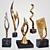 Elegant Burlini Sculpture Set 3D model small image 1