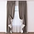 Elegant Drapery Panels 3D model small image 1