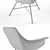 Modern Concrete Armchair: Lyon Beton Hauteville 3D model small image 3