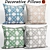 Luxurious Decorative Pillows Set 3D model small image 1