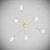 Elegant Metal Pendant Chandelier 3D model small image 3