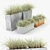 Twista Contemporary Planter: Innovative Design for Modern Outdoor Spaces 3D model small image 1