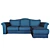 "Sydney" Blue Sofa - Stylish Comfort 3D model small image 1