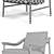 Elegant H.Russell Armchair 3D model small image 1