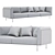 Modern XL Sofa: Stylish and Spacious 3D model small image 3