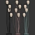 Elegant Black Metal Tulip Floor Lamp 3D model small image 2