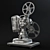 Vintage Keystone 8mm Cinema Projector 3D model small image 3