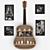 Musical Melody Guitar Decor 3D model small image 1