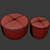 Minotti Jacques Poufs: Sleek and Stylish Seating 3D model small image 2