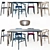 Modern Italian Furniture Set: Decapo Table, Claretta & Valerie Chairs, Coraline Lamp 3D model small image 1