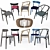 Modern Italian Furniture Set: Decapo Table, Claretta & Valerie Chairs, Coraline Lamp 3D model small image 2