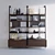 Elegant Glass & Metal Bookshelves 3D model small image 1