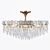 Trillion 10 Light Chandelier: Visual Comfort SN4001HAB 3D model small image 1