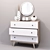 Scandi Wood Dresser with Mirror 3D model small image 1