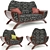 Elegant Hatil Sofa: 2 Seater & 1 Seater 3D model small image 1
