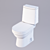 Industrial Chic Toilet Bowl 3D model small image 2