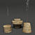 Modern Concrete Candlestick Set 3D model small image 2