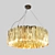 Sophisticated Brass Facet Chandelier 3D model small image 1