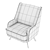 Modern Milan Armchair: Stylish and Comfortable 3D model small image 3