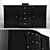 High Gloss Art Deco Credenza 3D model small image 1